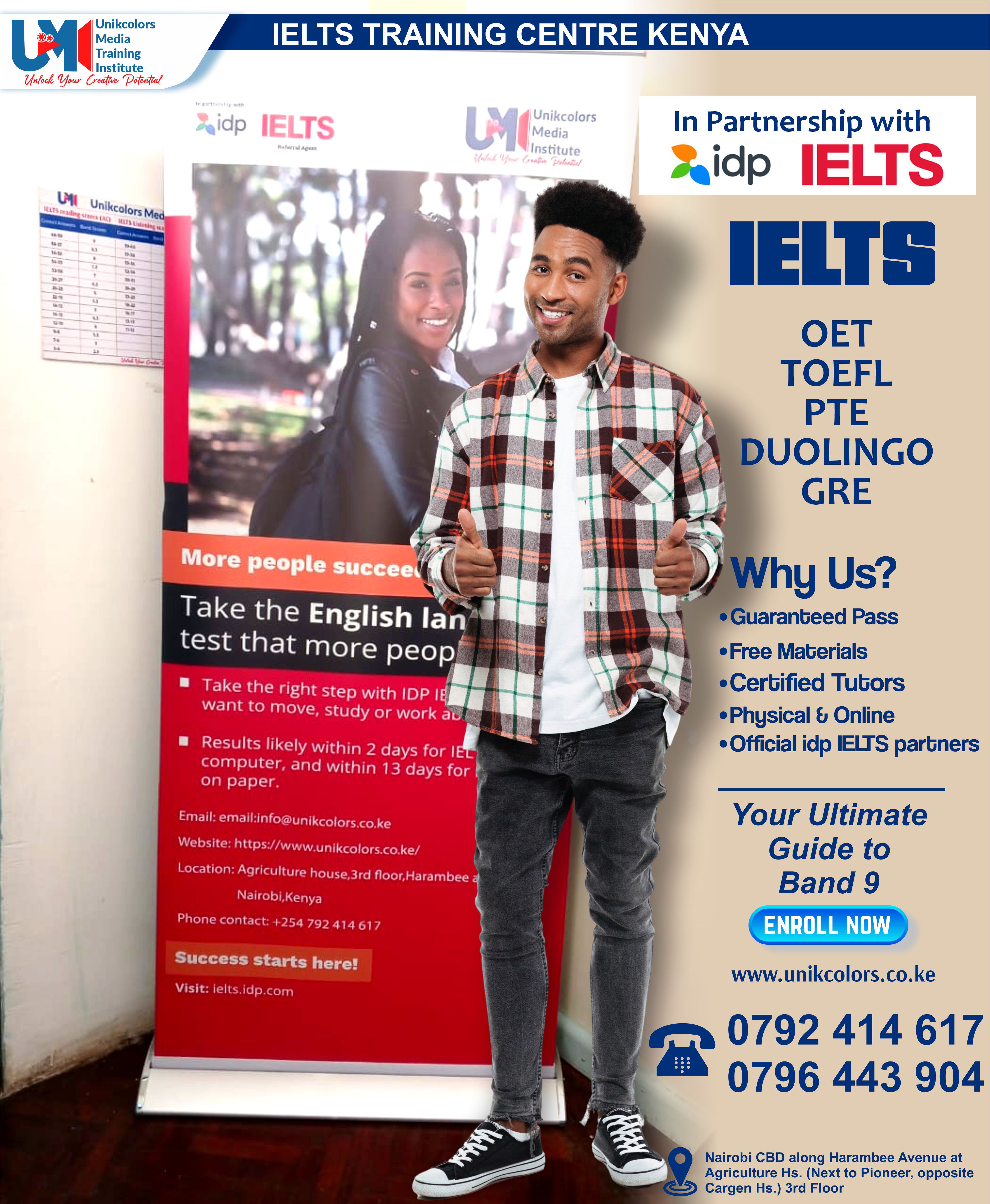 IELTS TRAINING CENTRE KENYA - IELTS PREPARATION | OET | TOEFL | PTE | GRE | DUOLINGO